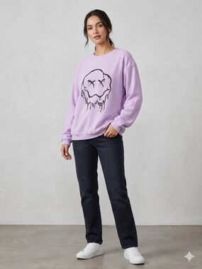 Lulusimons Studio Trippy Melting Smiley Sweater